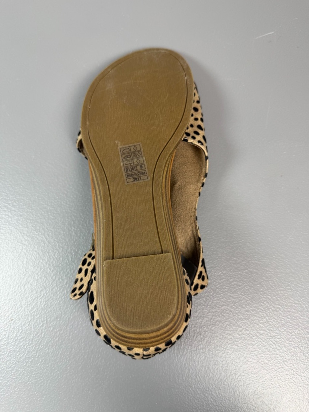Blowfish Malibu Sandals Women 9 VeganBalla Slip On Black Cheetah Side Zip Wedge - Picture 12 of 14